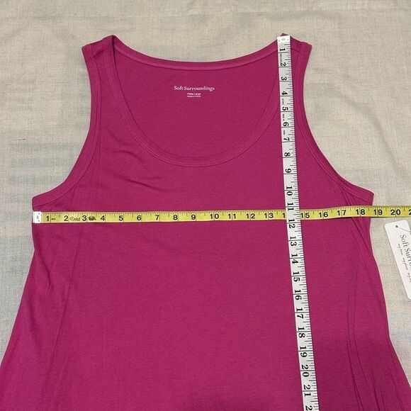 Soft Surroundings NWT Santiago Fuchsia Sleeveless Maxi Dress Pockets Petite L - Picture 11 of 12